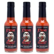 Regret Hot Sauce 3 Pack - Carolina Reaper and Trinidad Scorpion - the 2 Hottest