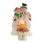 Jewelry Night Light Acrylic Snowmen Couple Gift, 6.5 inch - Fast Shipping