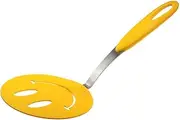Tovolo Spatulart Smiley Face Nylon Flex Turner, Spatula Cooking Utensil Co-Molded with Silicone, Sturdy Steel Handle, Safe for Non-Stick Cookware, Smiley Face
