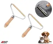 2 Pcs Portable Lint Remover Pet Hair Carpet Clothes Scraper Shaver Fur Brush