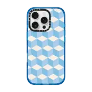 iPhone 16 Pro Impact Case Sky Blue Tiles