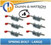 Large Spring / Shoot Bolt x 6 (Caravan, Trailer Camper, Motor home, Horse Float)