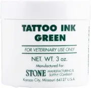 Green Tatoo Ink Jar 3oz