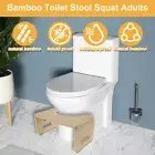 Toilet Footstool Bamboo Toilet Squat Stool Foldable Poop Stool Nonslip JK