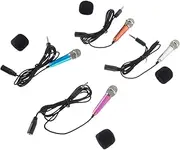 SWOOMEY Portable Microphone Set 4pcs Mini Handheld Metal Microphone for Phone Recording Singing Karaoke