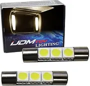 iJDMTOY 3-SMD 29mm 6614F Replacement Bulbs Compatible With Car Sun Visor Vanity Mirror Lights, Warm White