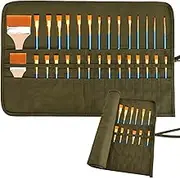Roll Up Paint Brush Holder 30 Slots Paint Brush Roll Canvas Pouch, Paint Brush Storage, Artist Paint Brush Roll Canvas Pouch, For Makeup Brushes, Acrylic Oil Watercolor Gouache
