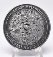 LUNAR METEORITE NWA in COLLECTORS COIN 11273 Found 2017 Algeria MT15