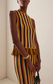 [ESCVDO] Misti Fringed Crocheted Cotton Top