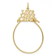 10k Yellow Gold LIVE LOVE LAUGH Charm Holder