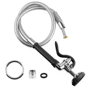 Commercial Sink Faucet Sprayer with 44" Flexible Stainless Steel Hose, Univer...