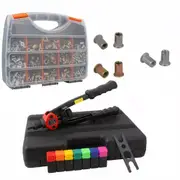 Heavy Duty 1660pcs Nutsert Tool Kit Rivnut Riveter Rivet Nut Gun M3-12 Mandrels