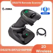 Zebra DS2278-SR7U2100PRW 2D Wireless Barcode Scanner with USB Cable & Cradle