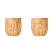 2x Urban Products The Dash Pot Planter Garden Decor Planting Box Mustard 11cm