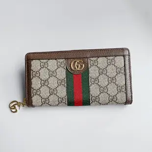 美國百分百【全新正品】GUCCI Ophidia系列 長夾 錢包 皮夾 皮件 男女用 多卡 印花 老花 BP47