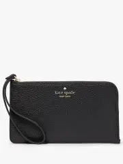 Lucy Pebbled Leather Medium L-Zip Wristlet