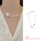 【MISS KOREA】韓國設計玫瑰花珍珠美鑽蝴蝶結造型項鍊(水鑽項鍊 珍珠項鍊 花朵項鍊 蝴蝶項鍊)