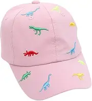 [Miyanuby] Baby Kids Baseball Caps Cotton Adjustable Summer Sun Hats for Toddler Baby Boys Girls Cartoon Dinosaur Hats