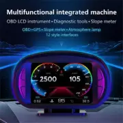 HD Instrument P2 Car HUD Head-Up Display OBD LCD GPS Digital Speedometer Alarm