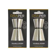 Ozoffer 2PCS Double Jigger Cocktail 15/30ml Dual Spirit Steel Shot Measure Cup Cocktail