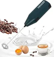 [YBVABE] Milk Frother Handheld | Matcha Whisk with High Powered Improved Motor | Coffee Stirrer for Milk Froth | Mini Whisk Electric Chocolate Shaker | Drink Mixer for Cappuccino (Navy Blue)