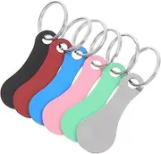 DOITOOL 6PCS Keychain Trolley Tokens Stainless Steel Shopping Cart Coins Lightweight Easy to Use Versatile Key Pendants for Grocery Carts Bright for Easy Identification