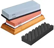 Kitchen Knife Set Whetstone, 400 8000, Whetstone Set with Sharpening Knife, Terrazzo Rod Sharpener, Whetstone AXCDE (Color : Full Set)