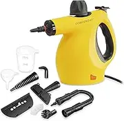 Comforday Multi-Purpose Steam Cleaner with 9-Piece Accessories, Perfect for Stain Removal, Curtains, Car Seats, Floor, Bathroom, (Yellow)