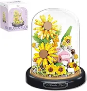 Sunflower Bouquets Building Set, Flower Bouquets Building Sets, Sunflower Building Blocks, Flowers Botanical Collection Construction Building Toy, Flower Bouquet Building Kit for Adults and Kids 6+