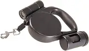 COLLBATH Retractable Dog Leash with LED Flashlight Waste Bags Automatic Telescopic Traction Rope for Pet Training Ergonomic Handle Durable Safe for Dogs Black