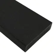BuyPlastic Tangent Poly Lumber - Black, 2x6 (1.5" x 5.5"), 36" L