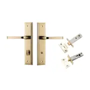 Iver Annecy Door Lever on Stepped Backplate Privacy Kit with Turn