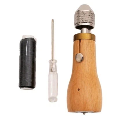 Hand Stitcher Leather Repair Tool with Sewing Thread & Flat Head Screwdriver