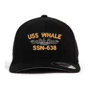 Uss SSN-638 embroidered stretch flex fit baseball cap