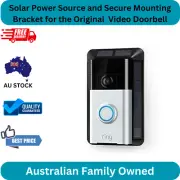 Solar Power Source and Secure Mounting Bracket for the Original Video Doorbell