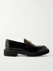 [Valentino Garavani] Valentino Garavani - Vlogo Leather Loafers - Black - IT40.5 IT 40.5 Black