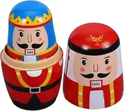LABRIMP 1 Set Christmas Nutcracker Russian Nesting Dolls Matryoshka Doll Decor Cute Xmas Present for Design Easy to Clean Home Decoration