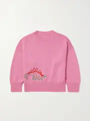 [THE ROW KIDS] THE ROW KIDS - Dino Embroidered Cashmere Sweater - Baby pink - 4 years 4 years Pink