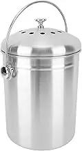 Odorless Composting Bin, Countertop Compost Bin Kitchen, Carbon Filters Indoor Compost Bin with Lid Stainless Steel Kitchen Composter for Food Scraps & Waste Recycling