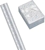 CC wonderland zone Large Wrapping Paper Roll,Birthday Wrapping Paper,Gifts Wrapping Paper,1 Rolls,Silver, Starlight,(30 inches x 393 inches)