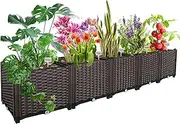 NACREEN Raised Garden Bed Planters for Outdoor Plants Garden Boxes Outdoor Raised Tall Planter Box Plant Pots Perfect for Garden Patio Balcony Deck to Planting Flowers Vegetables Tomato and Herbs