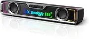 Desktop Computer Speaker, Wireless Bluetooth Sound Bar Speakers for PC, Wired USB Powerful Colorful RGB Speakers for Gaming Movies Decor