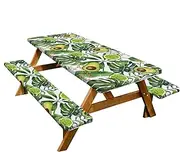 Picnic Table Bench Covers, Picnic Table Cover with Bench Covers, 6 ft Tables, Patio Tablecloth, Waterproof Wind Protection, 3 x Car Trips Must Haves, Elastic Outdoor Supplies