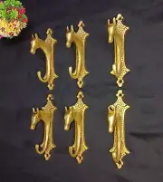 Brass Appaloosa Animal Wall Hanger Horse Cloth Wall Hook Set of 06 Pieces CA617