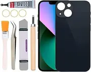 [Yuntunele] Back Covers Glass Replacement for iPhone 13 Mini All Carriers with Professional Tool Set (Black)