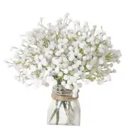30PCS 30 Bunches Fake Babys Breath Flowers Artificial Flowers Gypsophila White