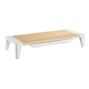 mbeat activiva Eroglife Monitor Stand Riser with Drawer -White Oak