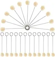 POPETPOP 50pcs Wool Ball Brush The Tools Paint Shoe Polish Wool Daubers F?rbepinsel Kit Daubers for Crafting Wool Balls Brush Dying Daubers Wool Dauber Swab Shoe Dye Applicator Searle Metal