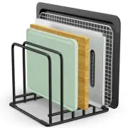5-Tier Cutting Board Organizer Rack, Space-Saving Kitchen Storage for Cutting...