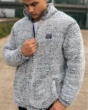 [Rip Curl] Rip Curl Men's Dark N Stormy Polar Fleece Jacket in Dark Grey Marle Size Small S Dark Grey Marle